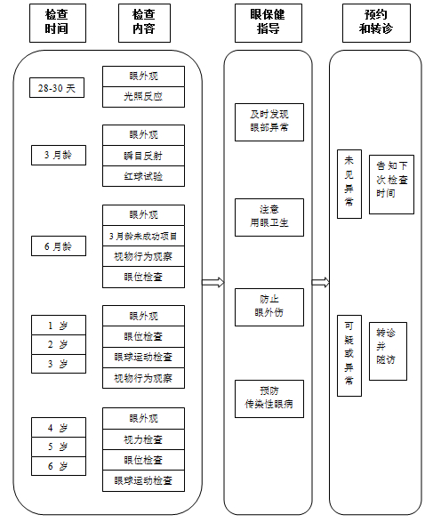 儿童眼及视力保健技术规范流程图